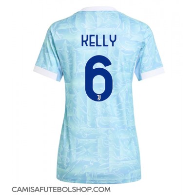 Camisa de time de futebol Juventus Lloyd Kelly #6 Replicas 2º Equipamento Feminina 2025-26 Manga Curta Camisa de time de futebol Juventus Lloyd Kelly #6 Replicas 2º Equipamento Feminina 2025-26 Manga Curta